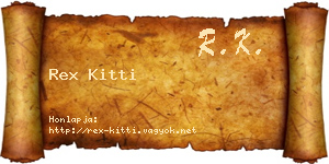 Rex Kitti névjegykártya