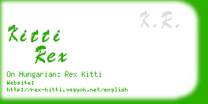 kitti rex business card